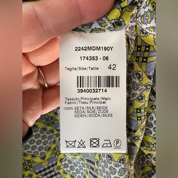 MSGM Silk Peasant Blouse IT 42 or US 6 - Picture 7 of 10